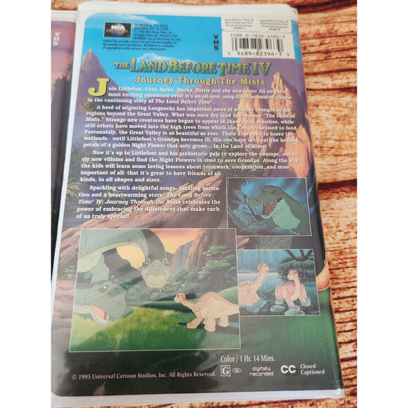 The Land Before Time #2 and‎ 4 Vhs Tapes - Picture 4 of 11